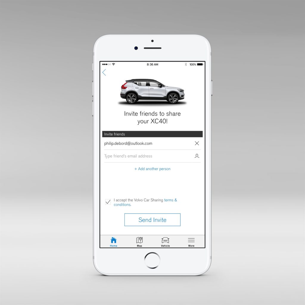New Volvo XC40 – Volvo On Call, car sharing, owner