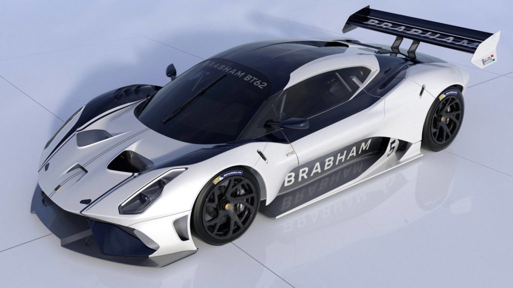 Brabham BT62 Front Quarter View White_Navy