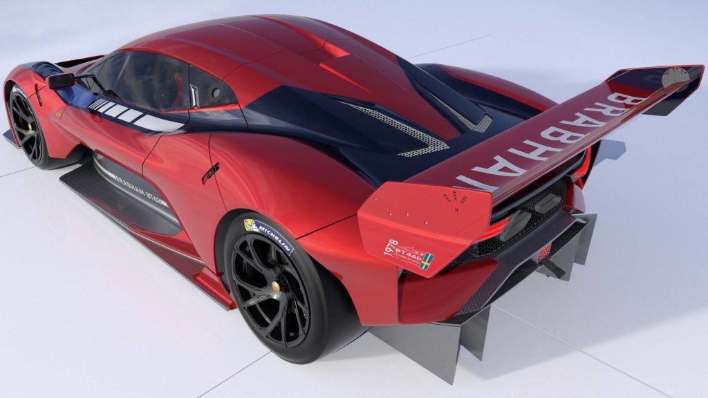 Brabham BT62 Rear Quarter View Red